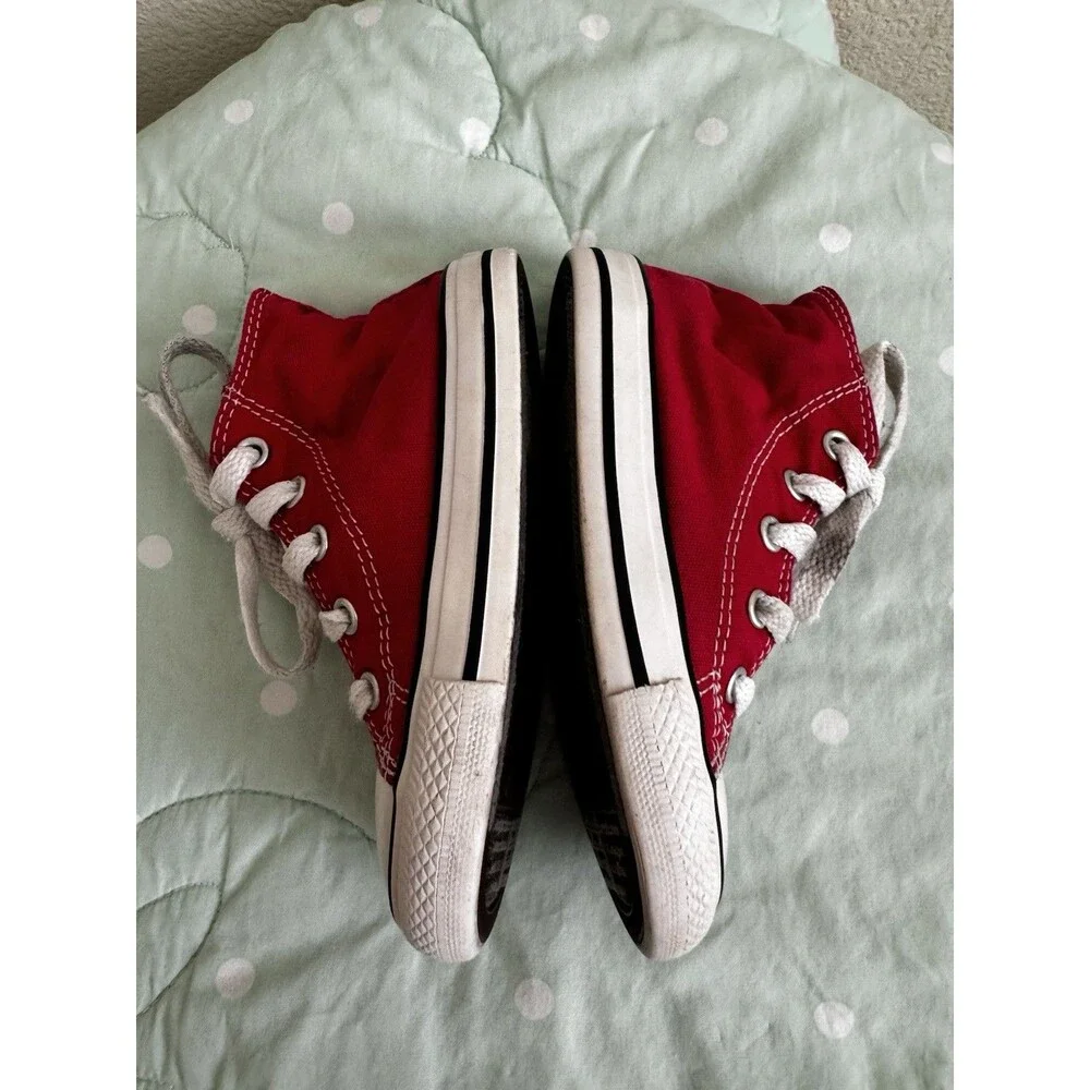 Converse Chuck Taylor All Star Unisex Kids Red High Top Lace Up Textile US 8